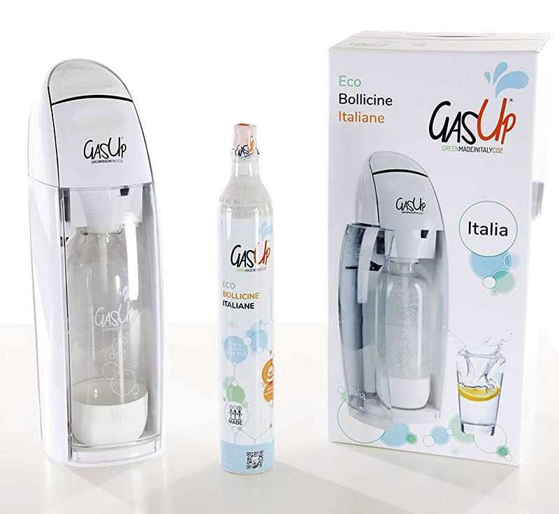 GasUp Italia Kit Gasatore Completo per Acqua Frizzante Eco Bollicine  Italiane